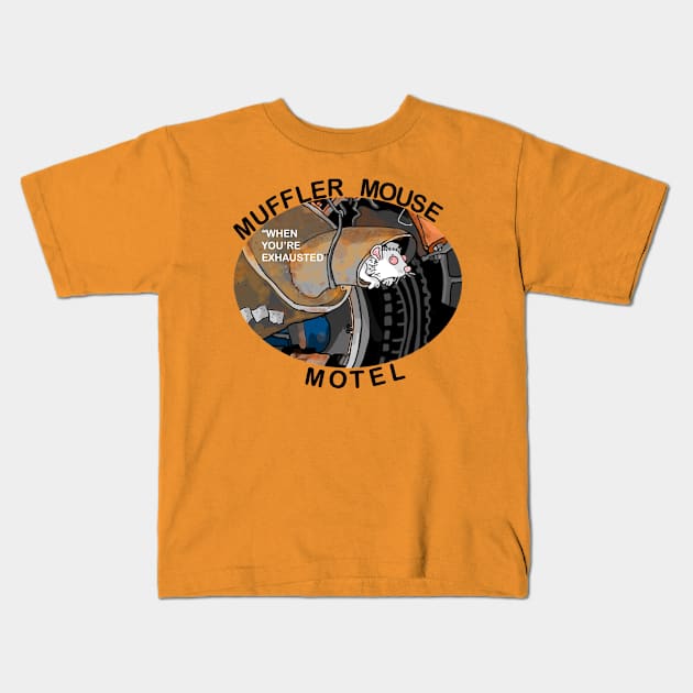 Muffler Mouse Motel Kids T-Shirt by Tri-Y